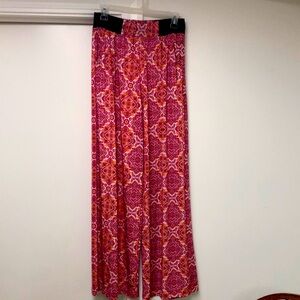 Wide leg stretchy palazzo pants with pockets & stretchy waist band like new